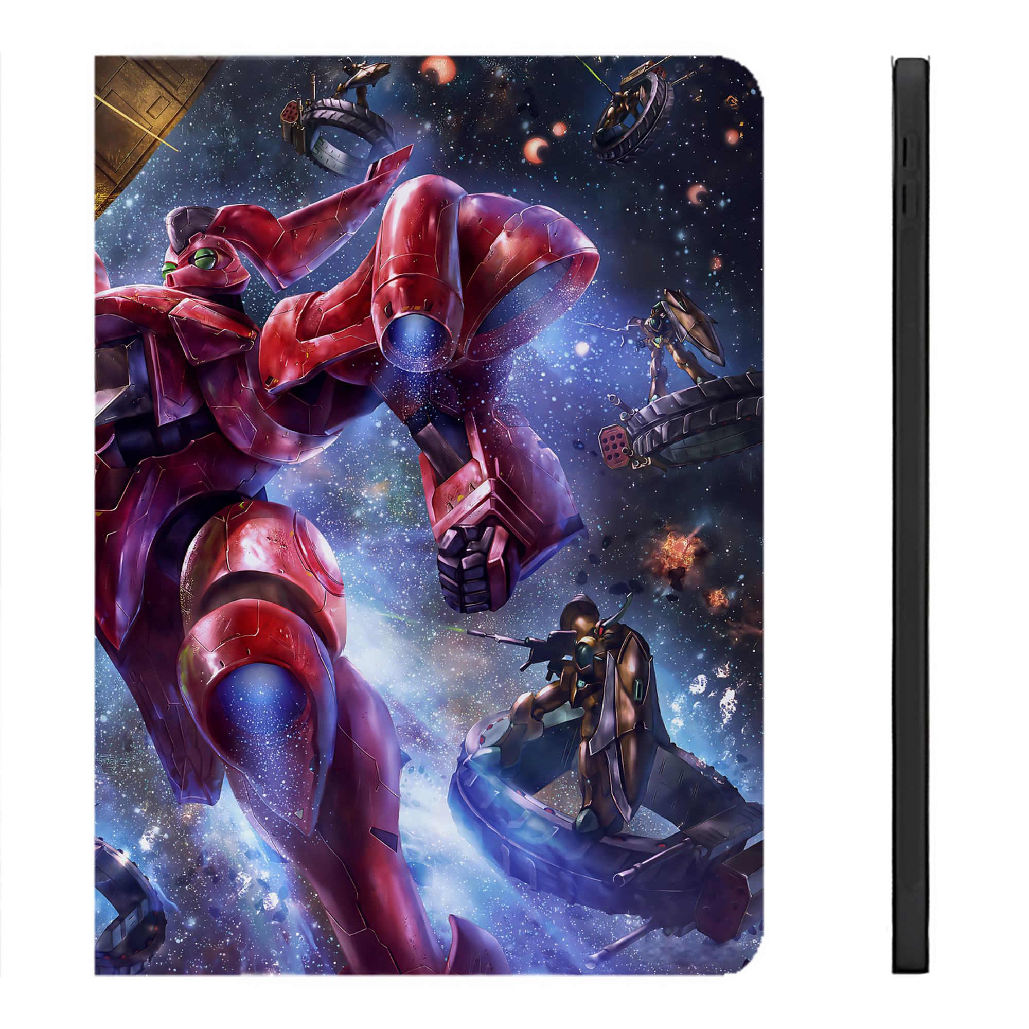 （画像用） 機動戦士ガンダム Mobile Suit Gundam IPadケース ペンホルダー付き ブックスタイルデザイン
